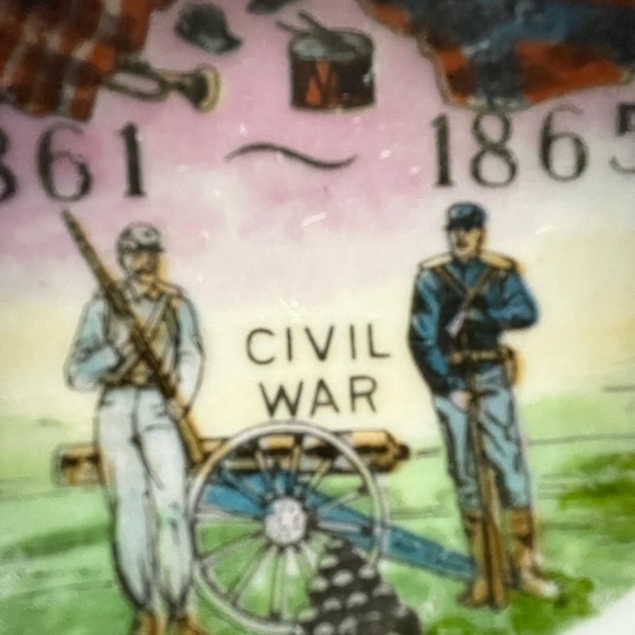Vintage 1861-1865 Civil War Centennial Plate 4 1/2' Plate - Picture 2 of 7